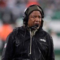 EAST RUTHERFORD, NEW JERSEY - NOVEMBER 09: (NEW YORK DAILIES OUT) New York Jets defensive coordinator Steve Wilks looks on against the Cleveland Browns at MetLife Stadium on November 09, 2025 in East Rutherford, New Jersey. The Jets defeated the Browns 27-20. (Photo by Jim McIsaac/Getty Images)