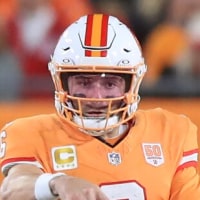 TAMPA, FL - DECEMBER 11: Tampa Bay Buccaneers Quarterback Baker Mayfield (6) throws a pass during the Regular Season game between the Atlanta Falcons and the Tampa Bay Buccaneers on December 11, 2025 at Raymond James Stadium in Tampa, Florida. (Photo by Cliff Welch/Icon Sportswire via Getty Images)