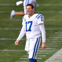 Quarterback Philip Rivers of the Indianapolis Colts smiles from the side line during a game at Heinz Field in 2020. 