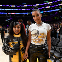Celebrities At The Los Angeles Lakers Game