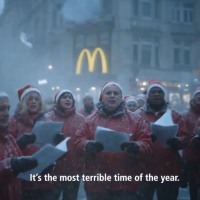 A moment from an AI-generated ad for McDonald's Netherlands.