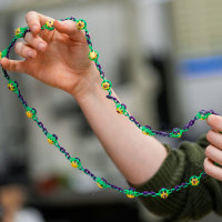 Biodegradable Mardi Gras Beads.