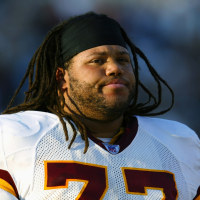 Tre Johnson with his helmet off