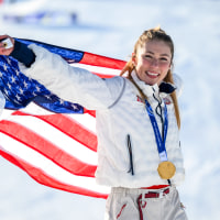 Image: USA's gold medalist Mikaela Shiffrin
