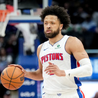 DETROIT, MICHIGAN - FEBRUARY 05: Cade Cunningham #2 of the Detroit Pistons dribbles the ball against the Washington Wizards at Little Caesars Arena on February 05, 2026 in Detroit, Michigan. NOTE TO USER: User expressly acknowledges and agrees that, by downloading and or using this photograph, User is consenting to the terms and conditions of the Getty Images License Agreement. (Photo by Nic Antaya/Getty Images)