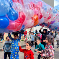 Displaced children from southern Lebanon take part in recreational activities.