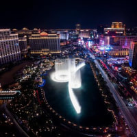 UNITED STATES - AUGUST 23: The Las Vegas Strip lights up after sunset in Las Vegas, Nev., on Sunday, Aug. 23, 2020. (Photo By Bill Clark/CQ-Roll Call, Inc via Getty Images)