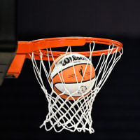 Aug 19, 2025; San Francisco, California, USA; The WNBA logo is seen on a ball before the Golden State Valkyries play the Phoenix Mercury at Chase Center. Mandatory Credit: Eakin Howard-Imagn Images