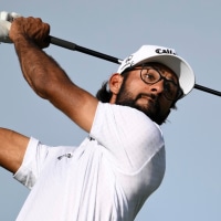 ORLANDO, FLORIDA - MARCH 08: Akshay Bhatia of the United States watches a tee shot on the 15th hole during the final round of the Arnold Palmer Invitational presented by Mastercard 2026 at Arnold Palmer Bay Hill Golf Course on March 08, 2026 in Orlando, Florida. (Photo by Orlando Ramirez/Getty Images)