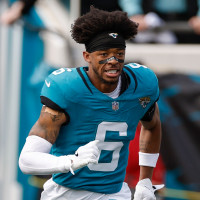 JACKSONVILLE, FL - JANUARY 11: Greg Newsome II #6 of the Jacksonville Jaguars runs out on the field before the AFC Wildcard Playoff game between the Jacksonville Jaguars and the Buffalo Bills on January 11, 2026 at EverBank Stadium in Jacksonville, Fl. (Photo by David Rosenblum/Icon Sportswire via Getty Images)
