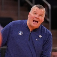 Mar 12, 2026; New York, NY, USA; Creighton Bluejays head coach Greg McDermott reacts against the Seton Hall Pirates at Madison Square Garden. Mandatory Credit: Robert Deutsch-Imagn Images