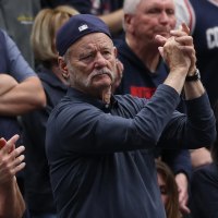 Bill Murray at the U Conn - Duke March Madness game.