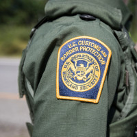 A patch on the uniform of a U.S. Border Patrol agent.