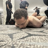 A photograph shared on President Donald Trump's Truth Social account of the alleged gunman who was apprehended by security during the White House Correspondents' Association dinner in Washington on April 25, 2026.