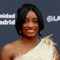 MADRID, SPAIN - APRIL 20: USA Gymnist Simone Biles attends the Laureus World Sports Awards Madrid 2026 on April 20, 2026 in Madrid, Spain. (Photo by Angel Martinez/Getty Images for Laureus)