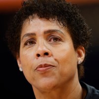 PHOENIX, ARIZONA - JULY 20: Head coach Cheryl Miller of Team WNBA looks on during the first half of the 2024 WNBA All Star Game at Footprint Center on July 20, 2024 in Phoenix, Arizona. (Photo by Alex Slitz/Getty Images)