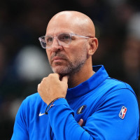 DALLAS, TX - MARCH 30: Head Coach Jason Kidd of the Dallas Mavericks looks on during the game against the Minnesota Timberwolves on March 30, 2026 at American Airlines Center in Dallas, Texas. NOTE TO USER: User expressly acknowledges and agrees that, by downloading and or using this photograph, User is consenting to the terms and conditions of the Getty Images License Agreement. Mandatory Copyright Notice: Copyright 2026 NBAE (Photo by Cooper Neill/NBAE via Getty Images)