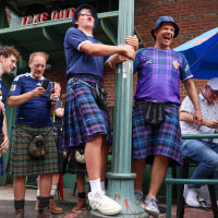 Members of the Tartan Army.