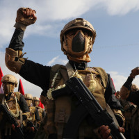 Houthi fighters in Yemen.