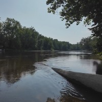 Scene video shows the Muskegon River, in Michigan, where the three tubers went missing.