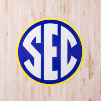 A detailed photo of the SEC logo 