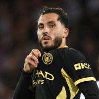 LONDON, ENGLAND - AUGUST 28: Rayan Cherki of Manchester City celebrates scoring his team’s second goal during the Premier League 2026/27 match between Crystal Palace FC and Manchester City at Selhurst Park on August 28, 2026 in London, England. (Photo by Mike Hewitt/Getty Images)