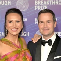 SANTA MONICA, CALIFORNIA - APRIL 18: Marc Stad (R) attends the 12th Breakthrough Prize Ceremony at Barker Hangar on April 18, 2026 in Santa Monica, California. (Photo by Lester Cohen/Getty Images for Breakthrough Prize)