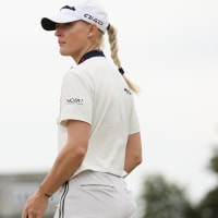 LYTHAM ST ANNES, ENGLAND - AUGUST 02: Charley Hull of England looks across the fourth green during the Final Round of the AIG Women's Open 2026 at Royal Lytham & St. Annes on August 02, 2026 in Lytham St Annes, England. (Photo by Cameron Smith/R&A/R&A via Getty Images)