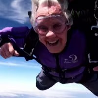 Skydiving grandma celebrates 100th birthday in the sky