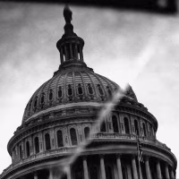 WASHINGTON, DC - DECEMBER 16: The dome of the U.S. Capitol is reflected in displaced stone on the east front plaza on December 16, 2019 in Washington, DC. Washington is preparing for the House of Representatives to hold the historic vote on the Articles of Impeachment of President Donald Trump later this week. If the vote passes in the House, President Trump will become only the third sitting U.S. President to be impeached in the 243 year history of the United States.