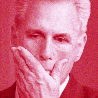 A side by side of Joe Biden with a blue overlay and Kevin McCarthy with a red overlay.