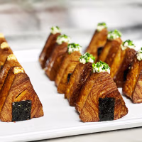 Onigiri and croissants