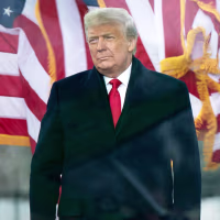 President Donald Trump speaks to supporters from The Ellipse near the White House on Jan. 6, 2021.