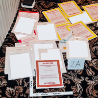 Documents seized during the 2022 search of former President Donald Trump's Mar-a-Lago estate, partially redacted by the source.