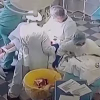 Russian medics conduct surgery amid powerful earthquake