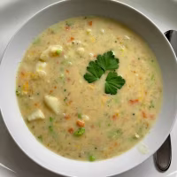 Dayla (2000-2026) and her Broccoli Cheddar Potato Soup.