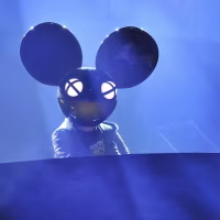 Deadmau5 performs at the 2015 Juno Awards in Hamilton, Canada.  