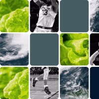Grid of obscured images 