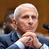 Dr. Anthony Fauci testifies during a Senate committee hearing on July 29, 2026. 