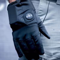 Justin Morris a distributor for Compliant Technologies wears the shock glove.