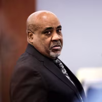 Duane Davis looks on during a break during closing arguments in his murder trial, related to the 1996 killing of rapper Tupac Shakur, at Clark County District Court at the Regional Justice Center in Las Vegas, Nevada.