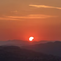 A view of a partial solar eclipse in Sarajevo, Bosnia and Herzegovina, on Aug. 12, 2026.