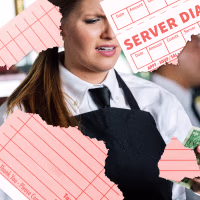 Waitress in Tex-Mex restaurant disappointed in small tip from customer