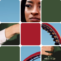 Photo grid of obscured images 