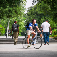 Students head to class.