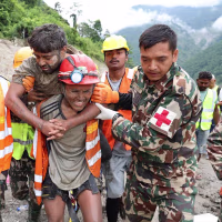 The joint search and rescue team of two people trapped inside the tunnel of hydroelectric project in Trishuli-3A due to devastating flooding in 10 Bhadra in Rasuwa, Bhotekoshi, Rasuwa has rescued two people alive and further search and rescue work is underway.
