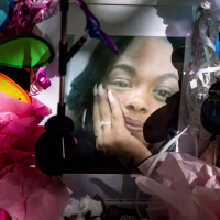 A memorial for Tasia Fortune in Jackson, Miss.