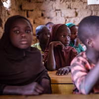 School children in the Tillaberi region of Niger on January 25, 2023.