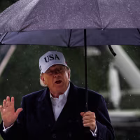 President Trump Arrives At White House From Tennessee