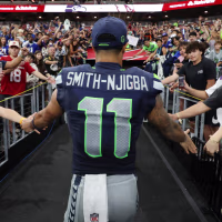 GLENDALE, ARIZONA - SEPTEMBER 20: Jaxon Smith-Njigba #11 of the Seattle Seahawks walks off the field after his teams 31-7 win against the Arizona Cardinals at State Farm Stadium on September 20, 2026 in Glendale, Arizona. (Photo by Christian Petersen/Getty Images)